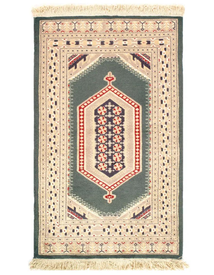 Canvello Green Bokhara Rug - 3' X 5' - Canvello