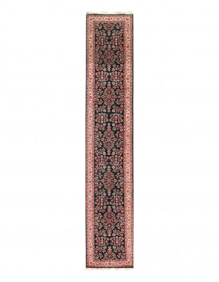 Canvello Green fine hand knotted Sarouk runner 2'8'' X 19'11'' - Canvello