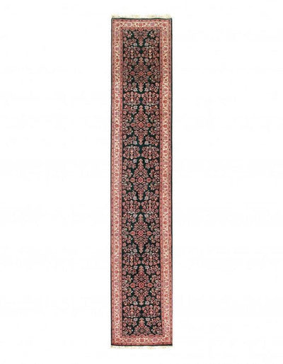 Canvello Green fine hand knotted Sarouk runner 2'8'' X 19'11'' - Canvello