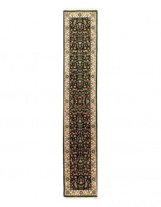 Tapete Tabriz fino anudado a mano Verde Canvello 2'6'' X 14'