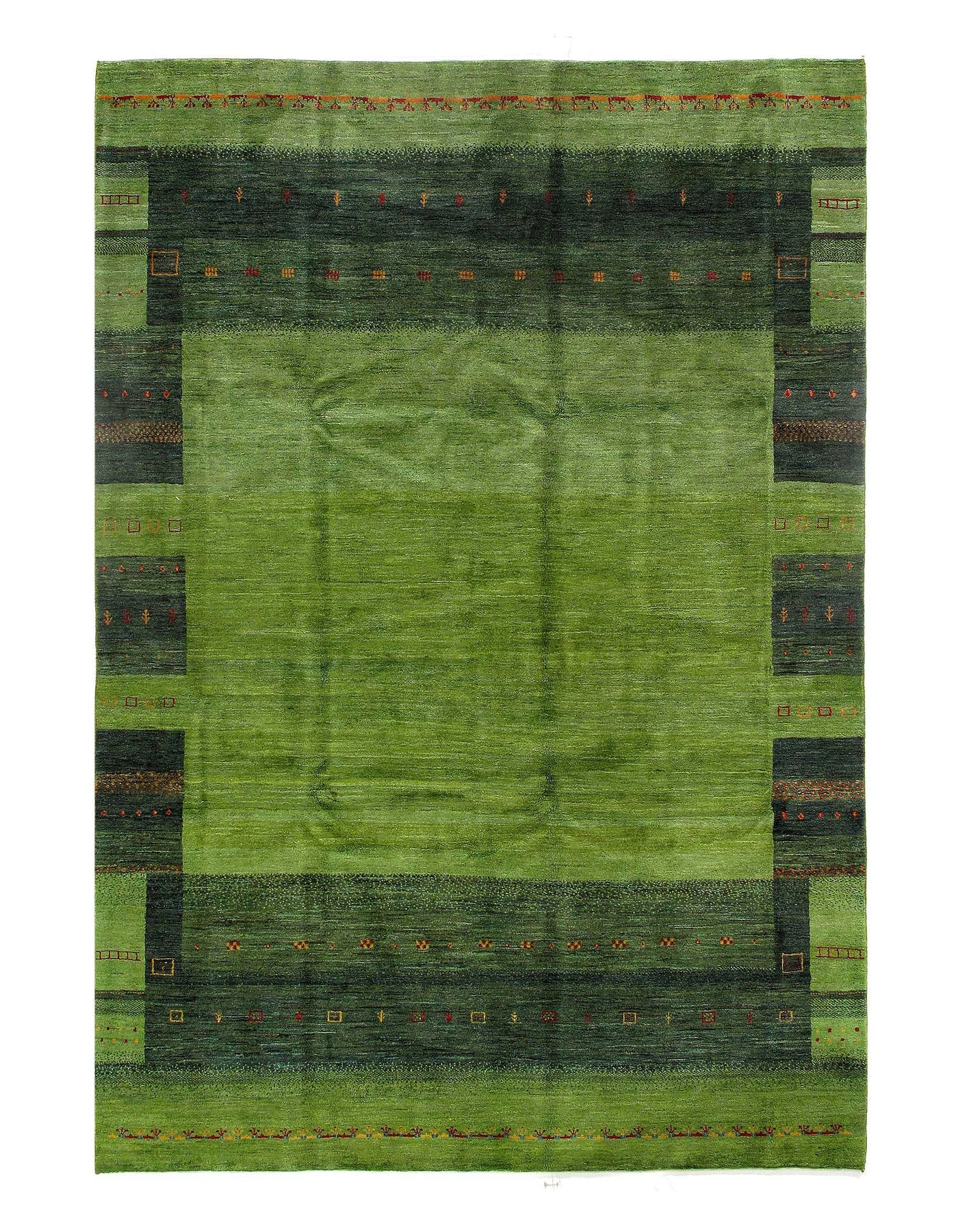 Green Persian Gabbeh Rug - 6'8" x 10'