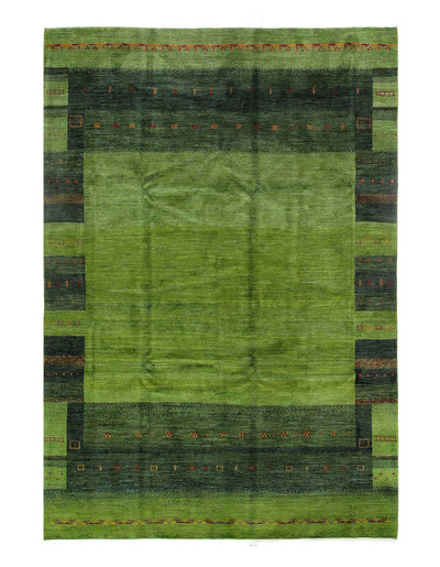 Canvello Green Silkroad Gabbeh Rug - 6'8" x 10' - Canvello