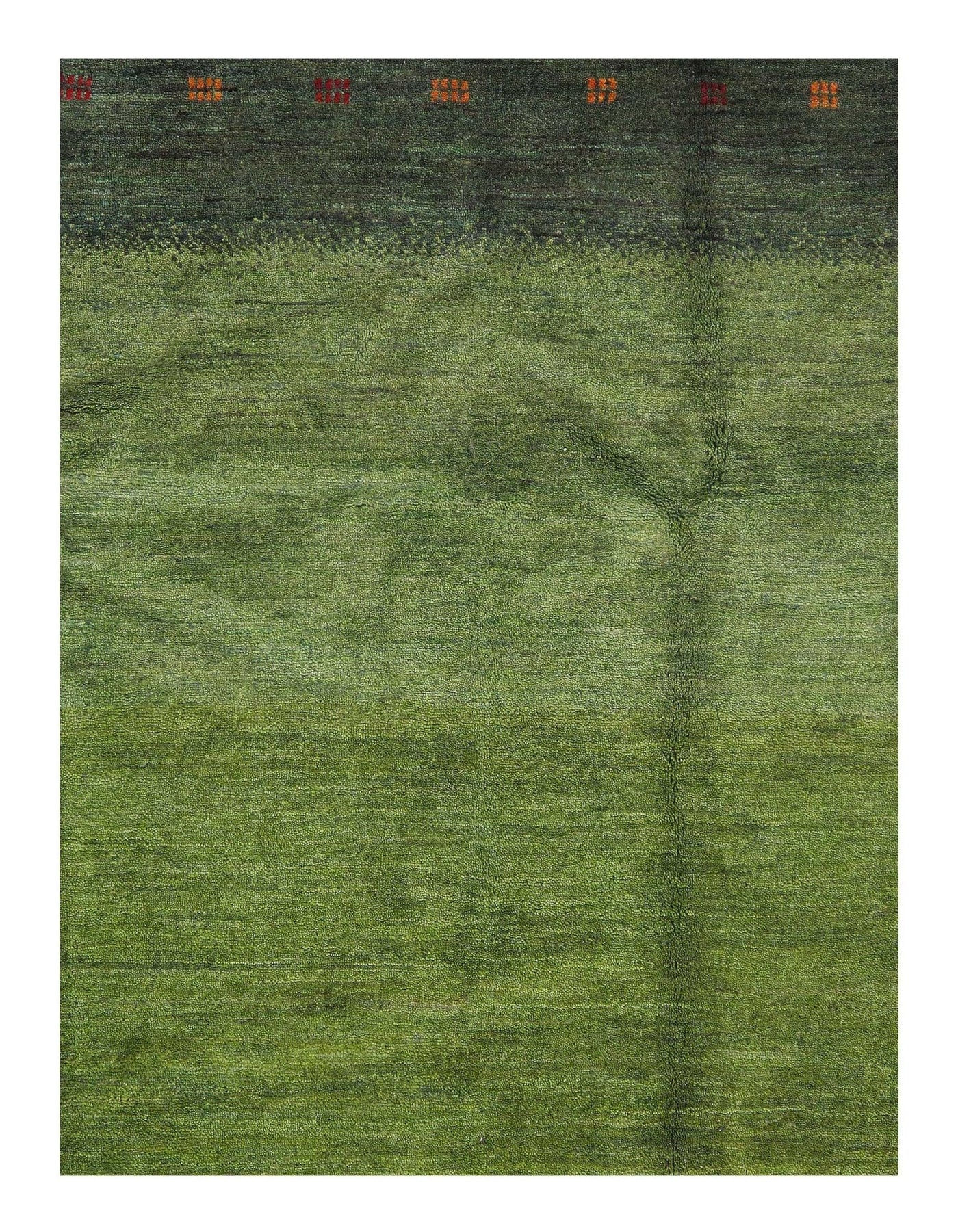 Canvello Green Silkroad Gabbeh Rug - 6'8" x 10' - Canvello