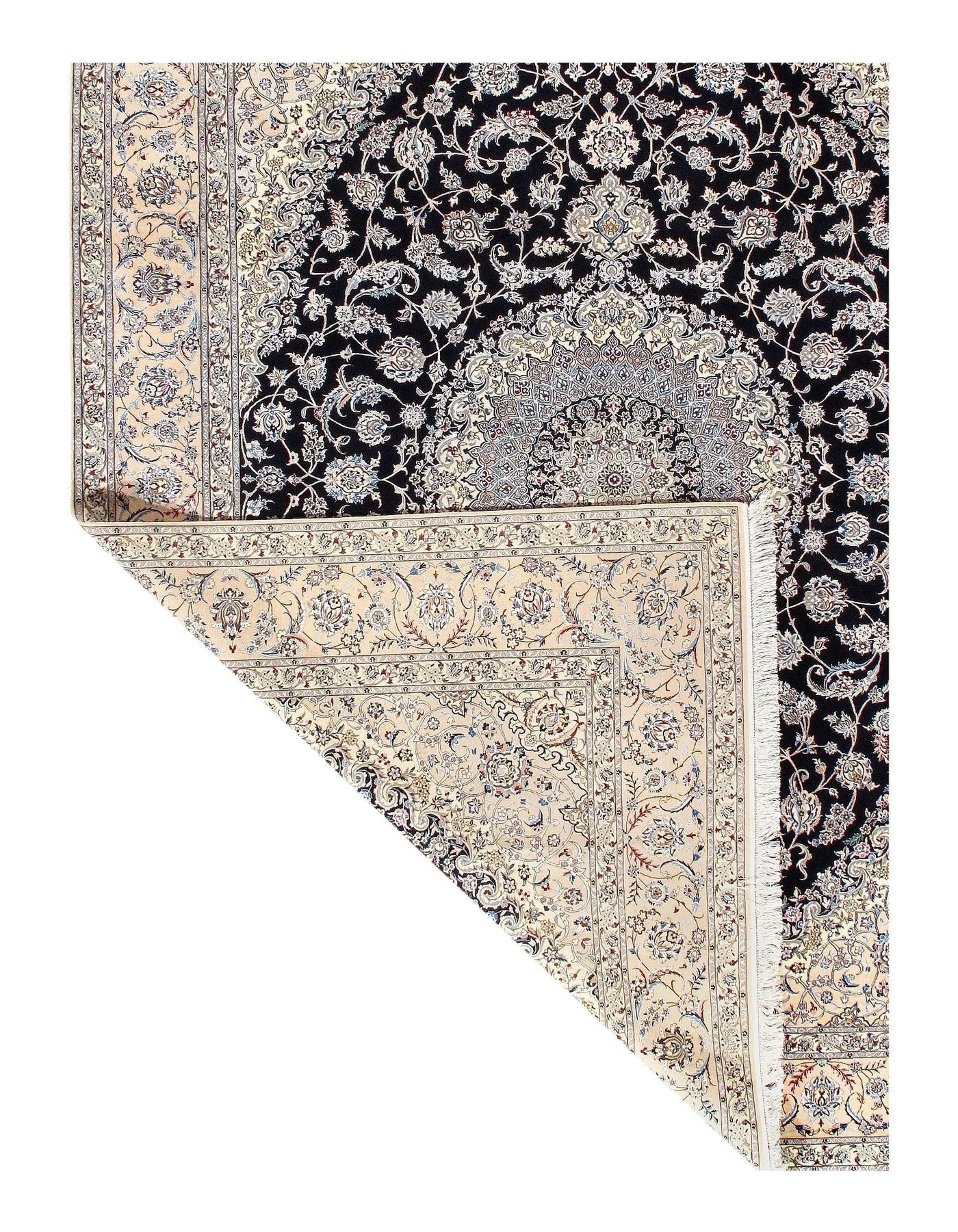 Canvello Habibian Wool & Silk Persian Nain Rugs - 6 L 8'10" x 11'8"