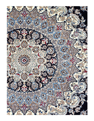 Canvello Habibian Wool & Silk Persian Nain Rugs - 6 L 8'10" x 11'8"