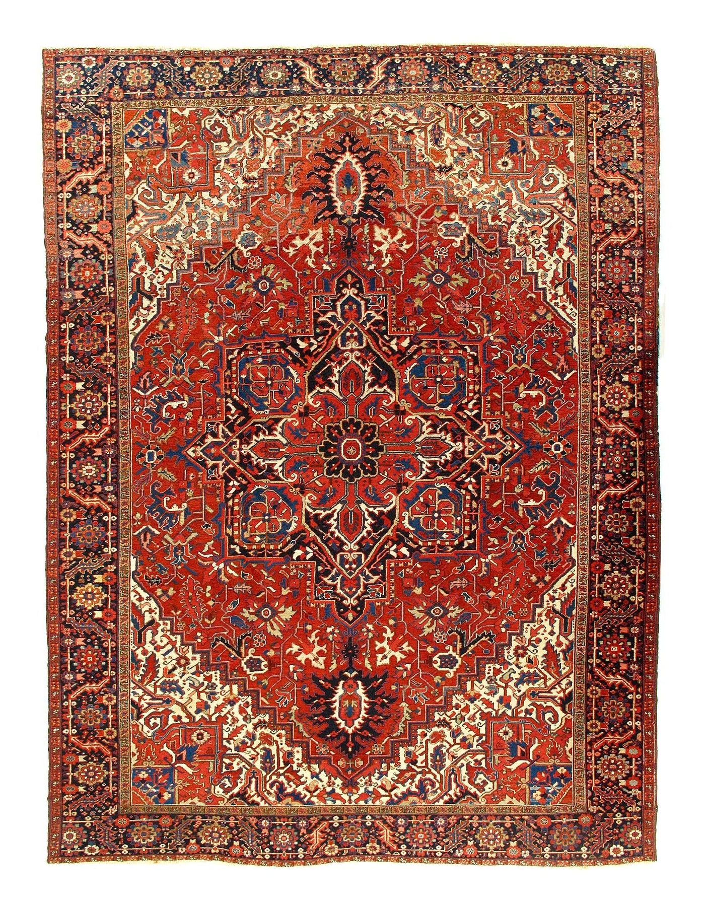Canvello Hand Knotted Antique Heriz Rug - 9'6'' X 13'4''