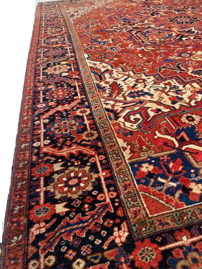 Canvello Hand Knotted Antique Heriz Rug - 9'6'' X 13'4'' - Canvello