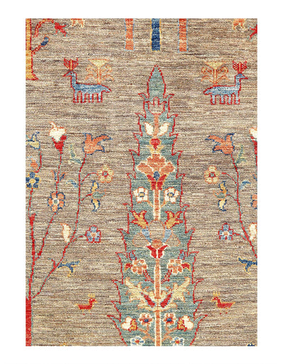 Canvello Hand Knotted Antique Kazak Rug - 4'11'' X 6'6'' - Canvello