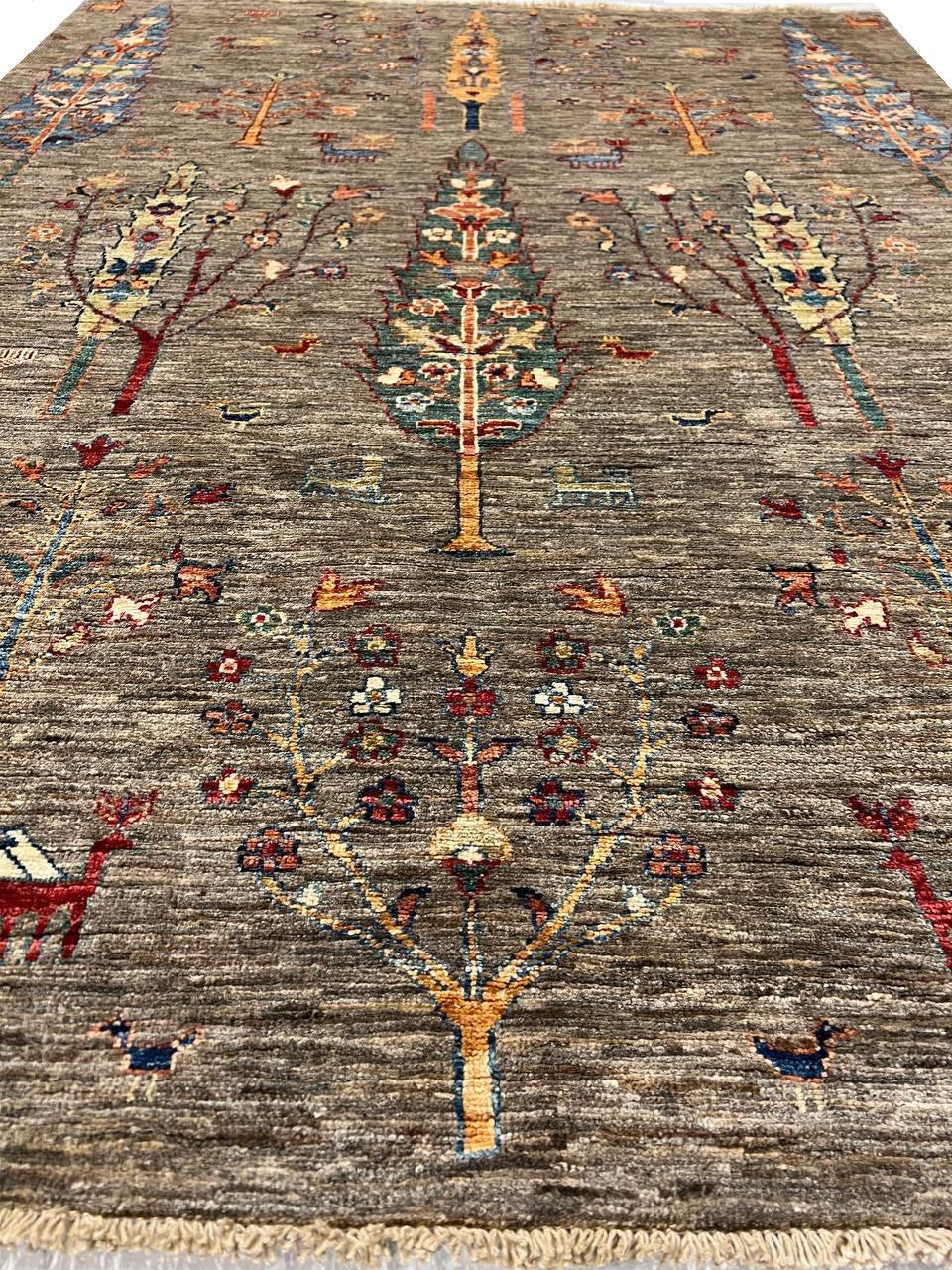 Canvello Hand Knotted Antique Kazak Rug - 4'11'' X 6'6'' - Canvello