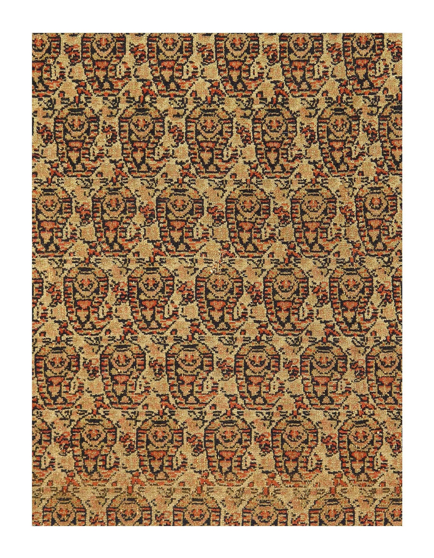 Canvello Hand-Knotted Antique Senna Rug - 4'6'' X 6'3''