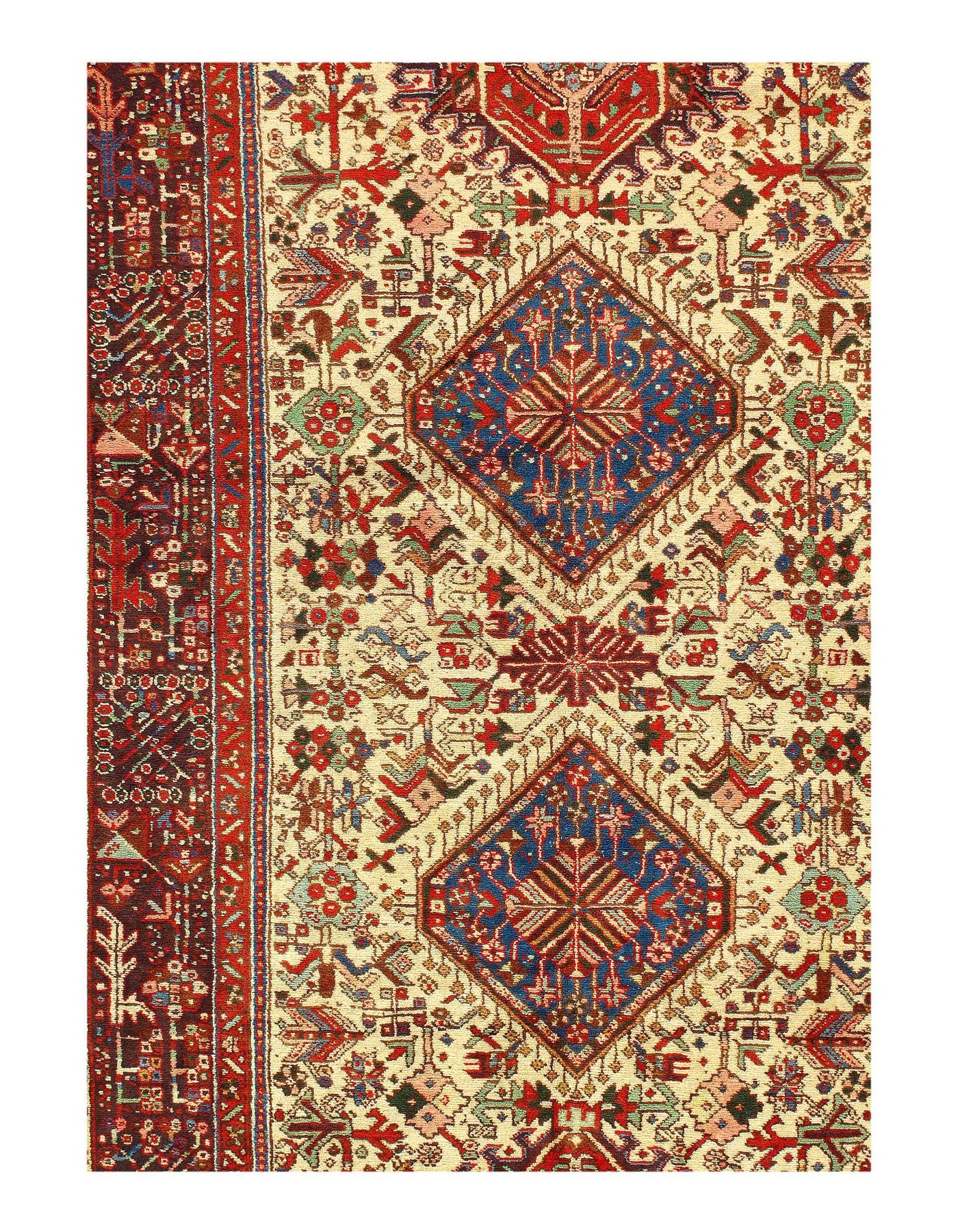 Canvello Hand-Knotted Antique Persian Runner Rug - 5' X 12'