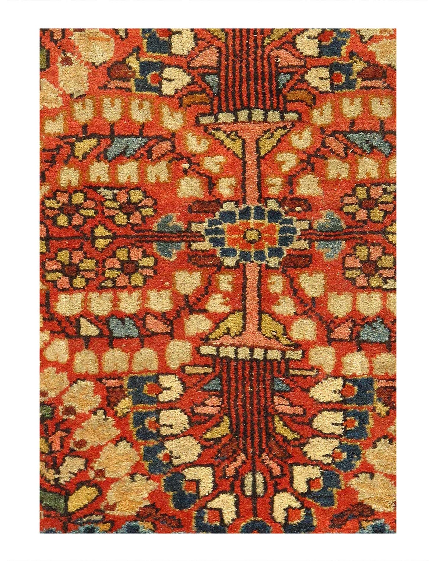 Canvello Hand Knotted Antique Persian Sarouk Rug - 2' x 2'5''