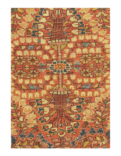 Canvello Hand Knotted Antique Persian Sarouk Rug - 2' x 2'5''