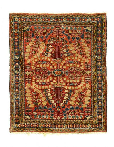 Canvello Hand Knotted Antique Silkroad Sarouk Rug - 2' x 2'5'' - Canvello