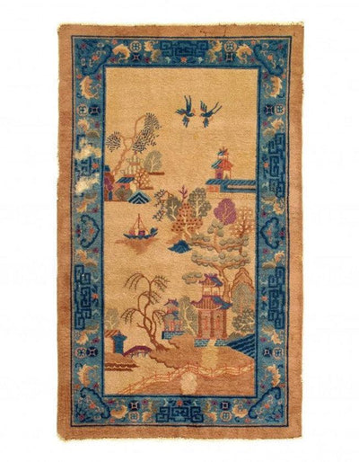 Canvello Hand Knotted Chinese Art Deco Rug - 4' X 6' - Canvello