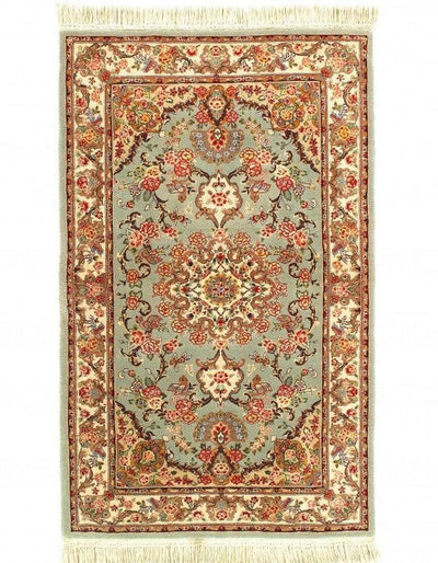 Canvello Hand Knotted Chinese Yazd Designer Rugs - 3'1'' X 5' - Canvello