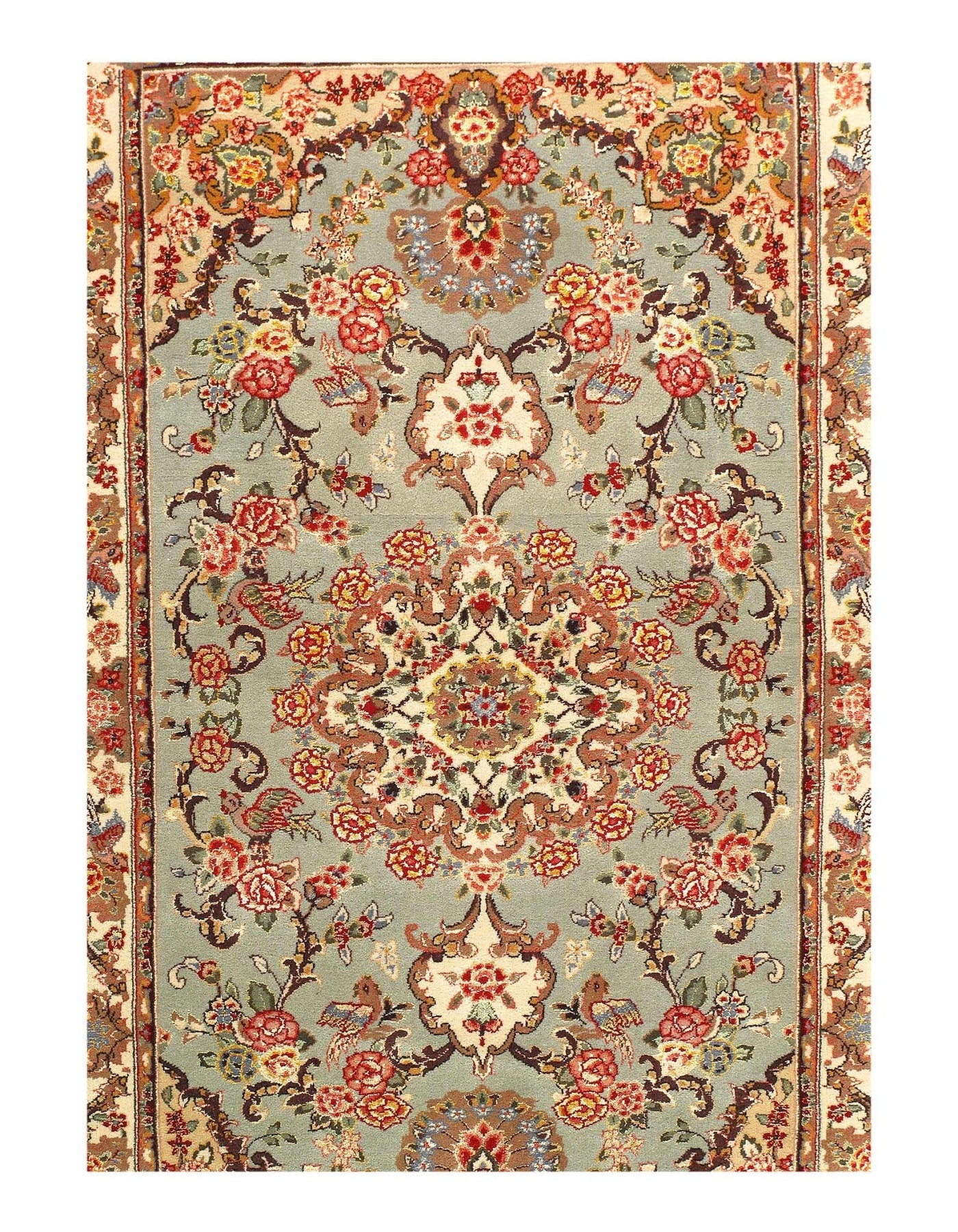 Canvello Hand Knotted Chinese Yazd Designer Rugs - 3'1'' X 5' - Canvello