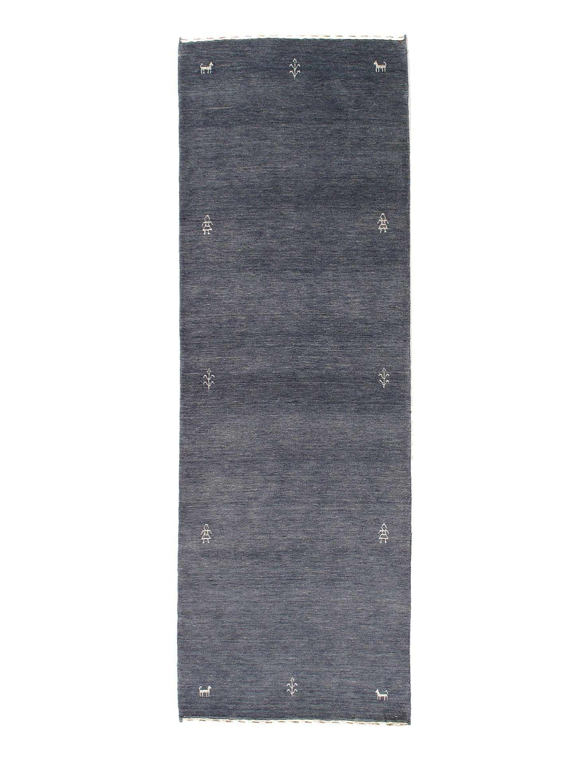 Canvello Hand-Knotted Gabbeh Grey Runner Rug - 2'7'' X 8'