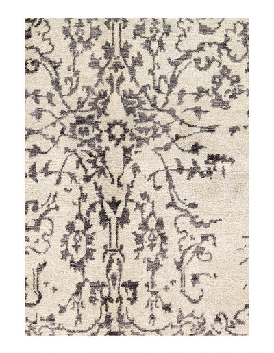 Canvello Hand knotted Grey Modern Area Rugs - 10'1" X 13'5"