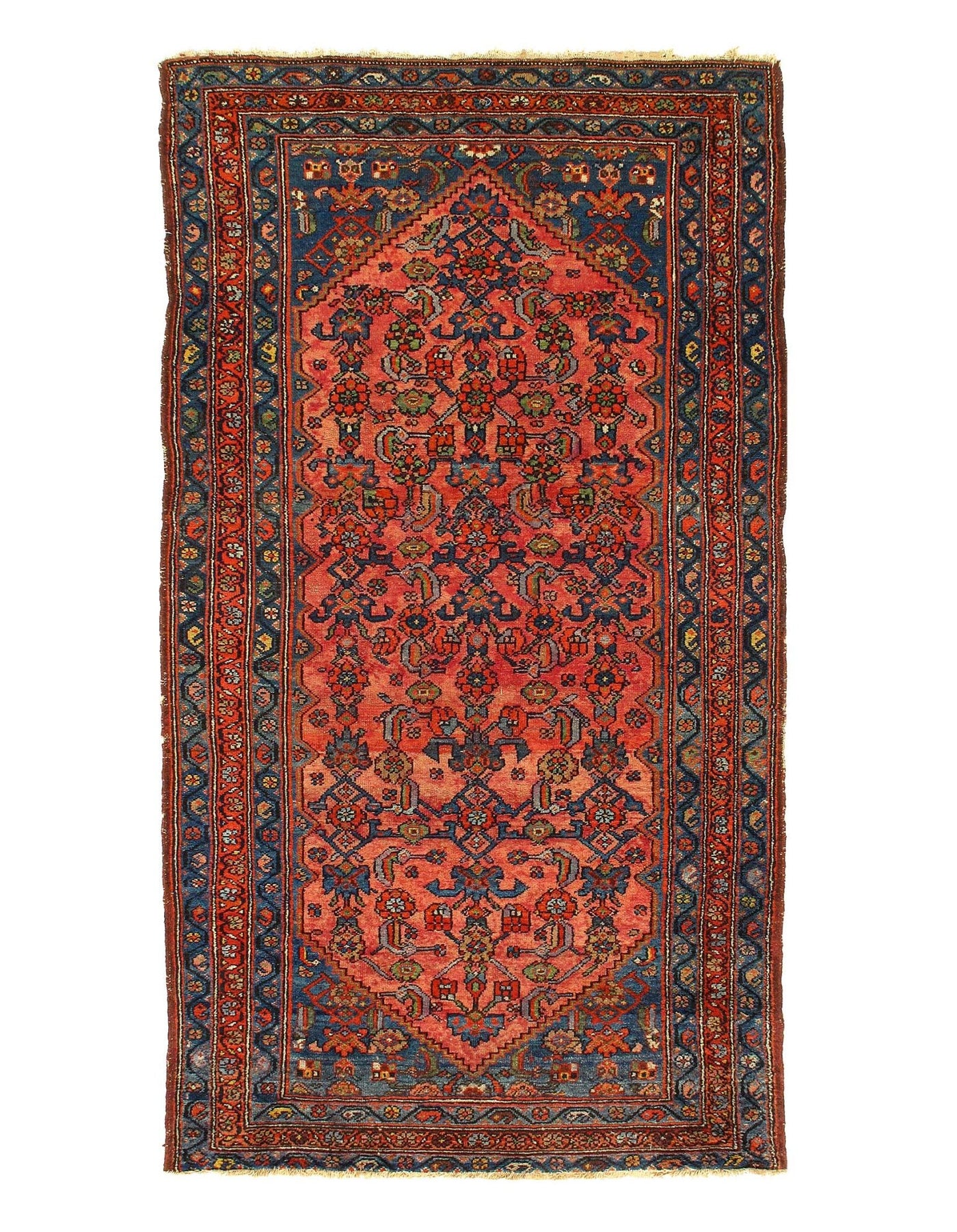 Canvello Hand Knotted Hamadan Light Blue Rug - 3'5'' X 6'6'' - Canvello