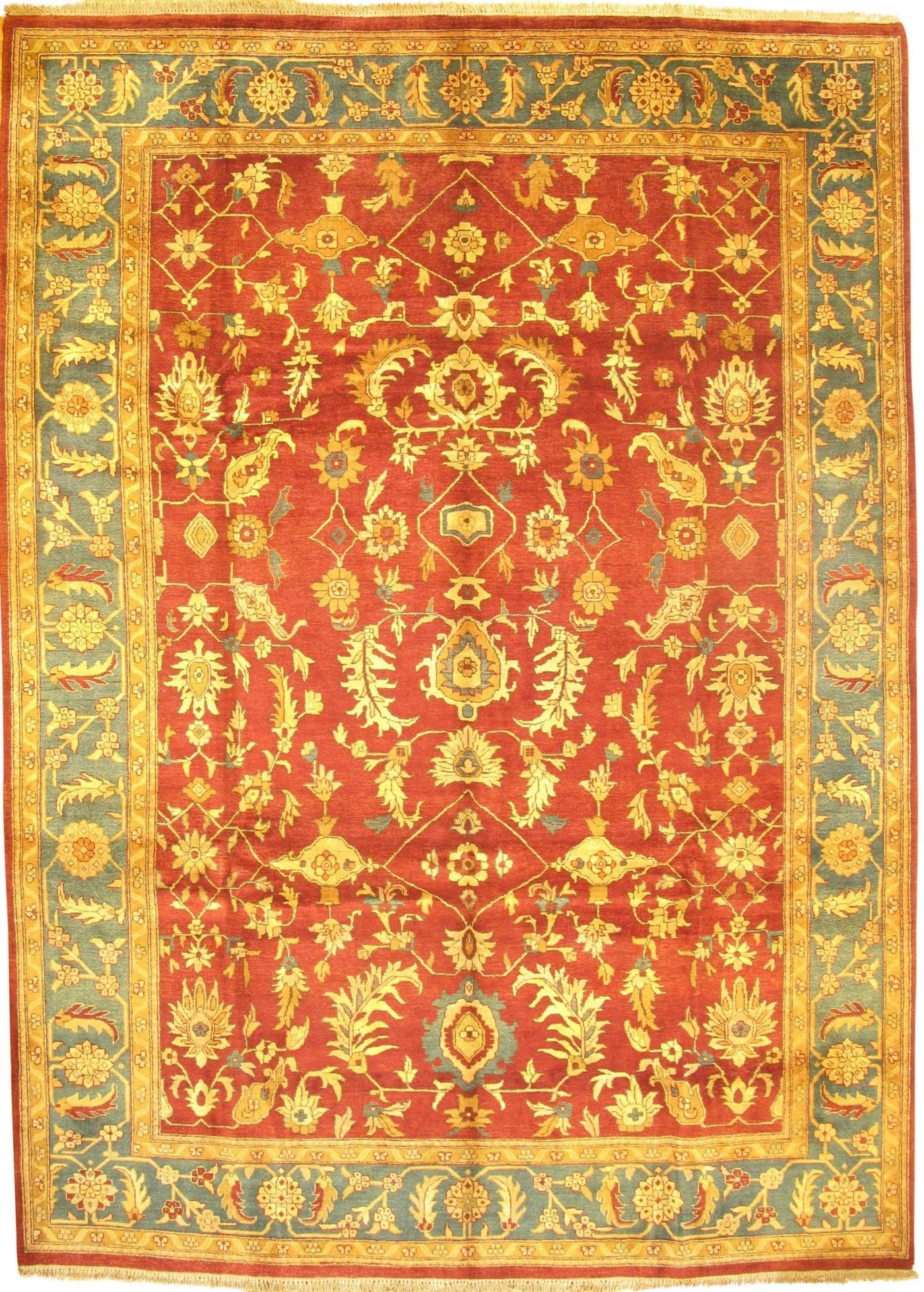 Canvello Hand - Knotted Indo Agra Rug - 10' X 14' - Canvello