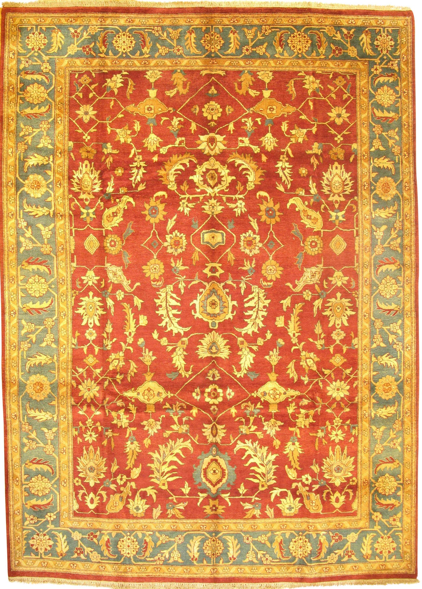 Hand-Knotted Indo Agra Rug - 10' X 14'