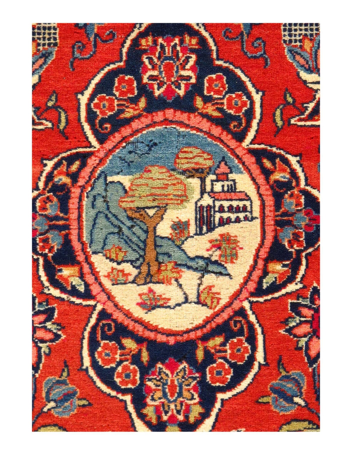 Canvello Hand knotted Kashan Luxury Living Room Rug - 4'5'' X 7'