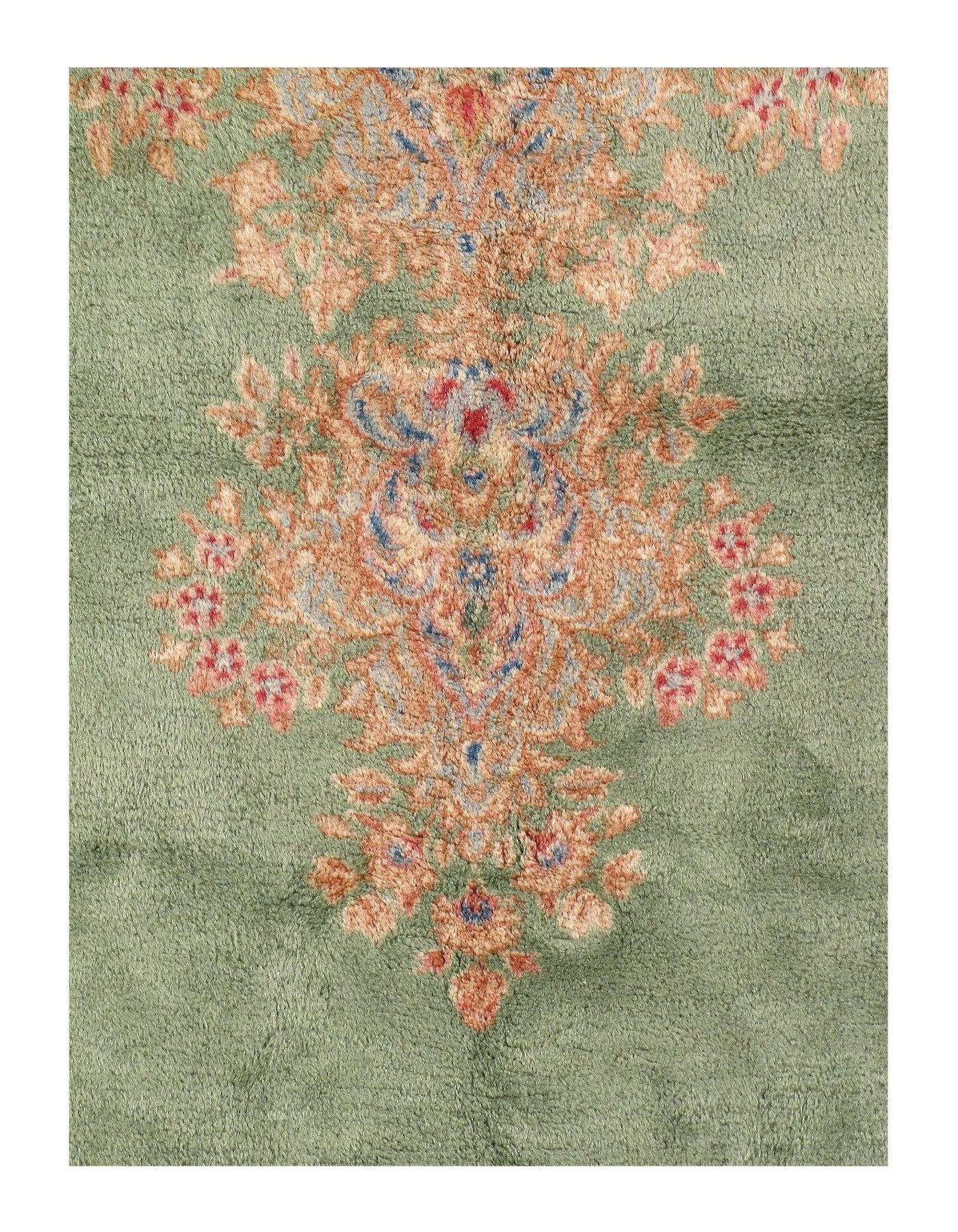 Canvello Hand - Knotted Kerman Light Green Rugs - 13' X 17' - Canvello