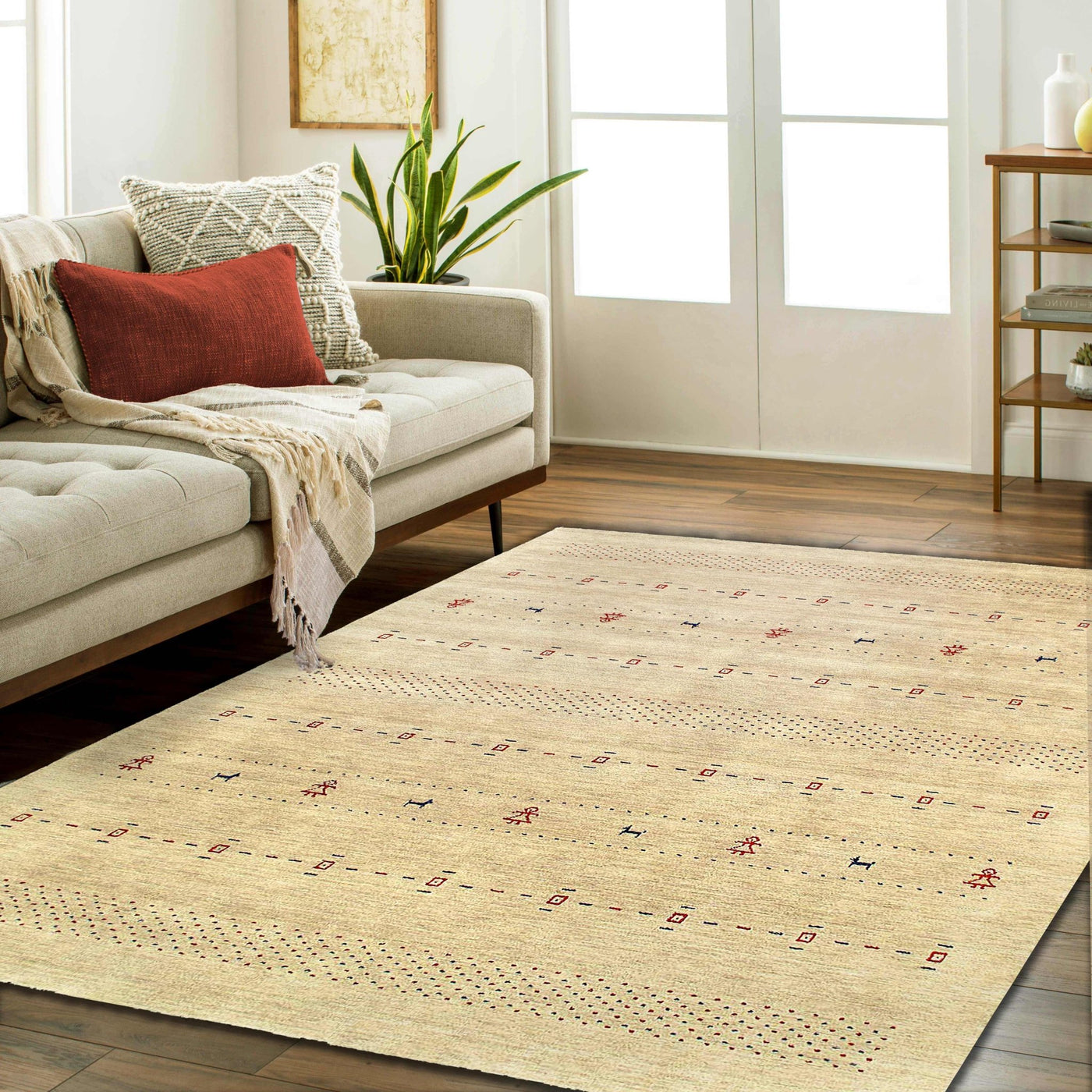 Canvello Hand Knotted Modern Gabbeh Rugs - 7'9'' X 9'11'' - Canvello