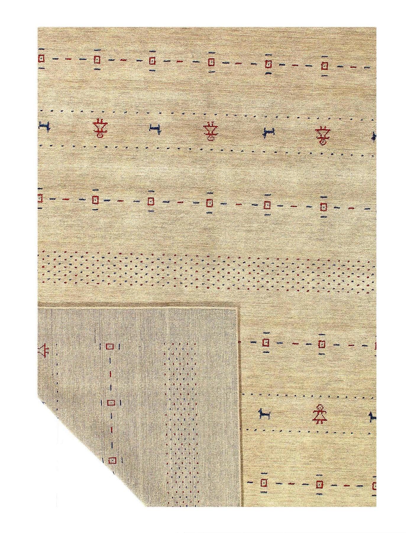 Canvello Hand Knotted Modern Gabbeh Rugs - 7'9'' X 9'11'' - Canvello