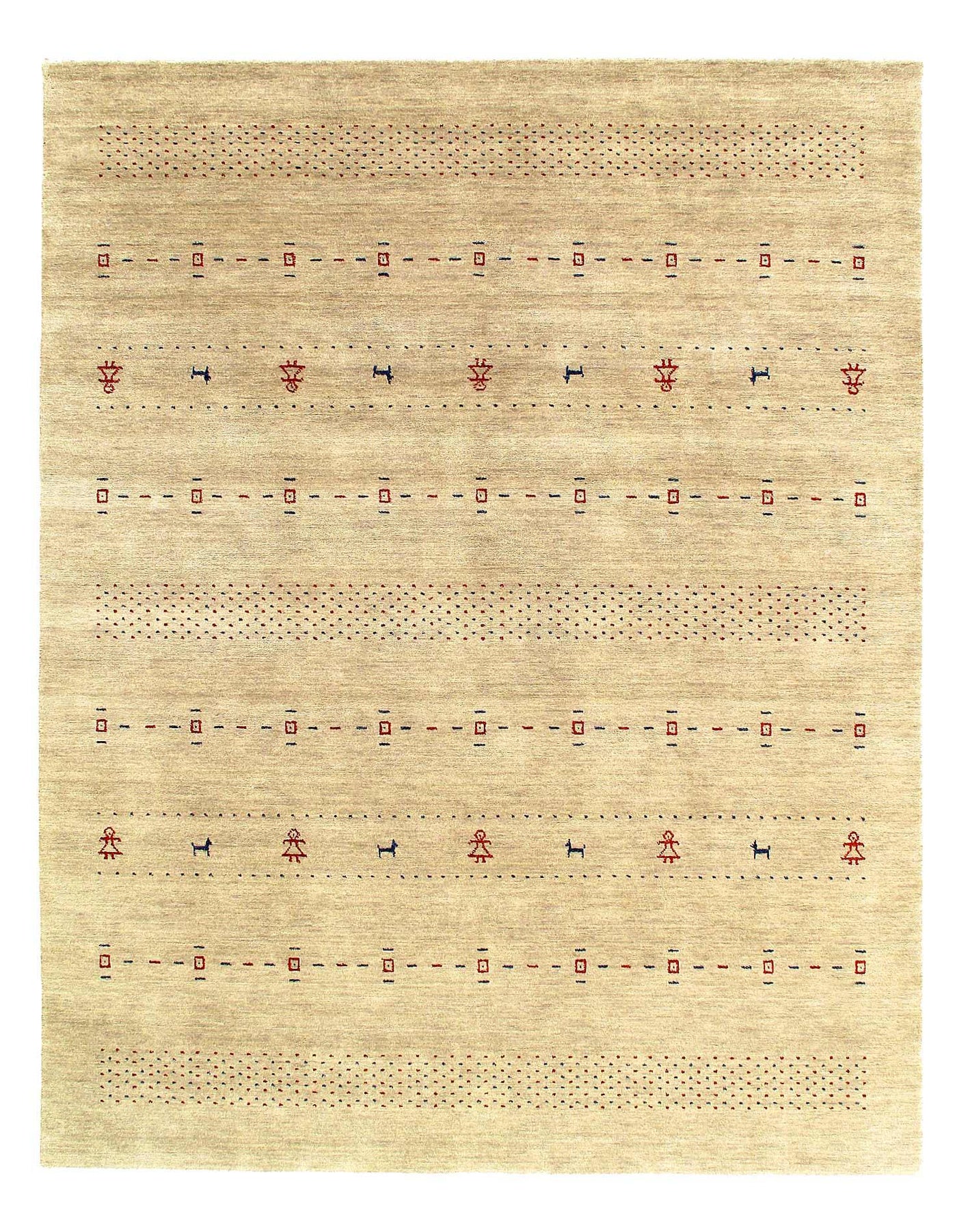 Canvello Hand Knotted Modern Gabbeh Rugs - 7'9'' X 9'11'' - Canvello