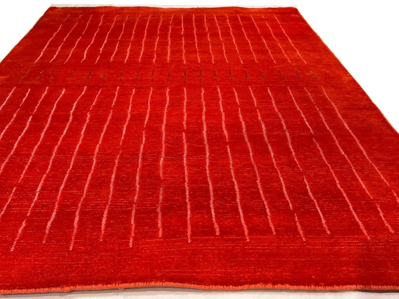 Canvello Hand Knotted Overdyed Dark Red Area Rug - 4' X 6' - Canvello