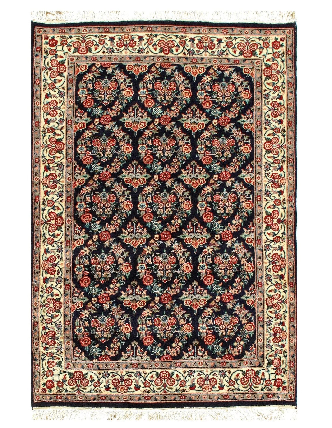 Canvello Hand Knotted Pak Tabriz Rug - 4'1" x 6'1" - Canvello