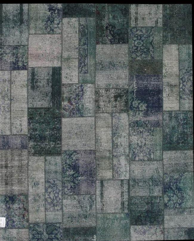 Canvello Hand-Knotted Patchwork Area Rug - 6'8" X 8'3"