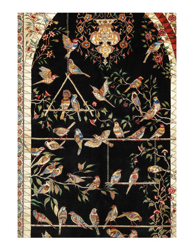 Canvello Hand Knotted Pure Silk Qum Rug - 3'4'' X 5'1'' - Canvello