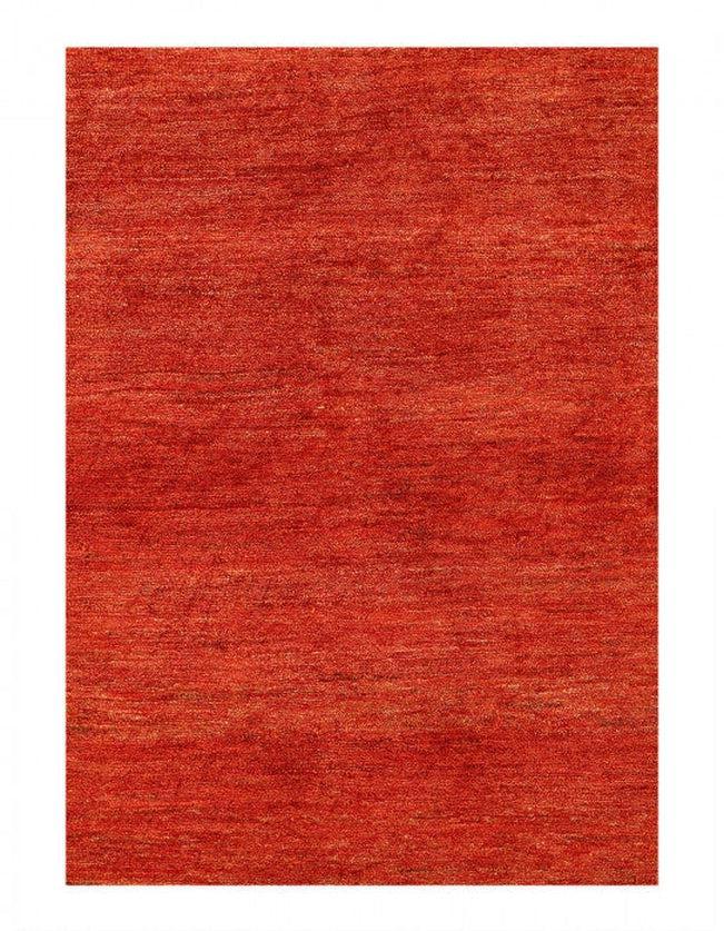 Canvello Hand Knotted Rust Persian Gabbeh Rug - 3'11" X 5'5"