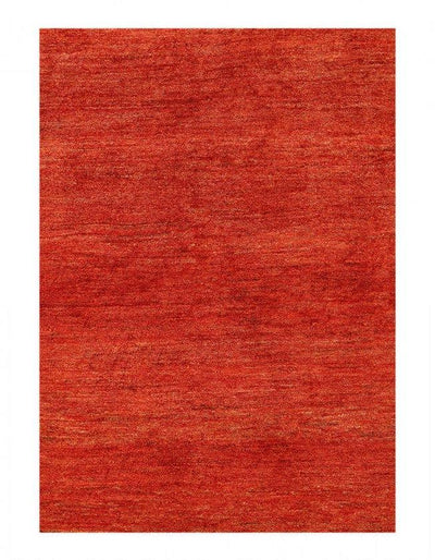 Canvello Hand Knotted Rust Silkroad Gabbeh Rug - 3'11" X 5'5" - Canvello