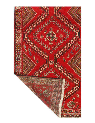 Canvello Hand-Knotted Shiraz Red Runner Rugs - 3'11'' X 9'5''