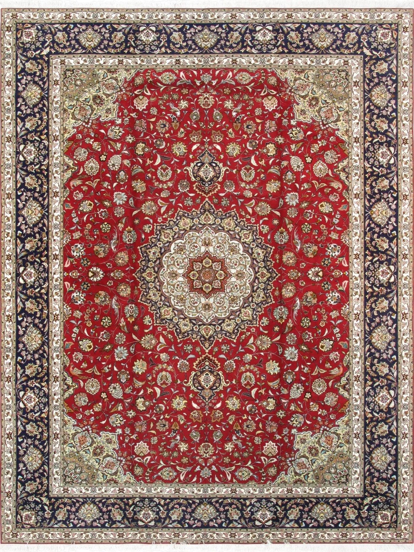 Canvello Hand-Knotted Silk & Wool Area Rug - 9'10" X 13'2"