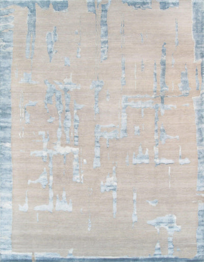 Canvello Hand - Knotted Silk Light Blue Area Rugs - 9' X 12' - Canvello