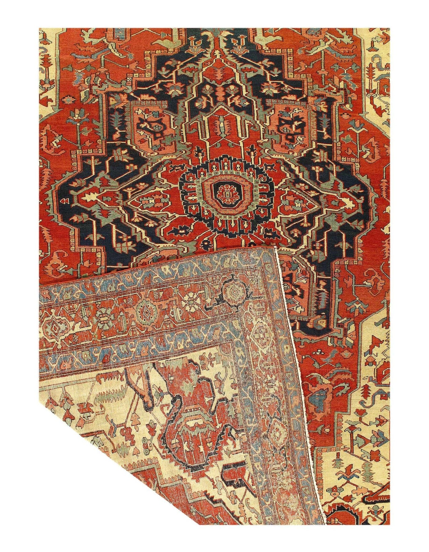 Canvello Hand Knotted Silkroad Antique Serapi Rugs - 10'2'' X 15' - Canvello