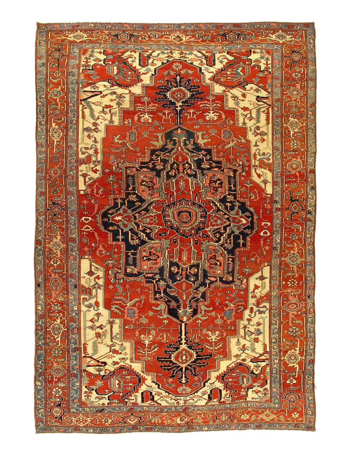 Canvello Hand Knotted Silkroad Antique Serapi Rugs - 10'2'' X 15'