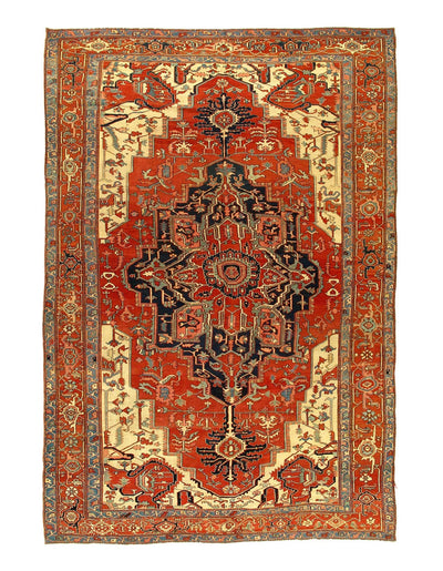 Canvello Hand Knotted Silkroad Antique Serapi Rugs - 10'2'' X 15' - Canvello