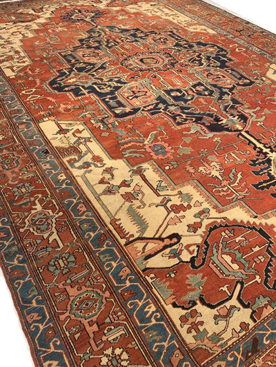 Canvello Hand Knotted Silkroad Antique Serapi Rugs - 10'2'' X 15' - Canvello