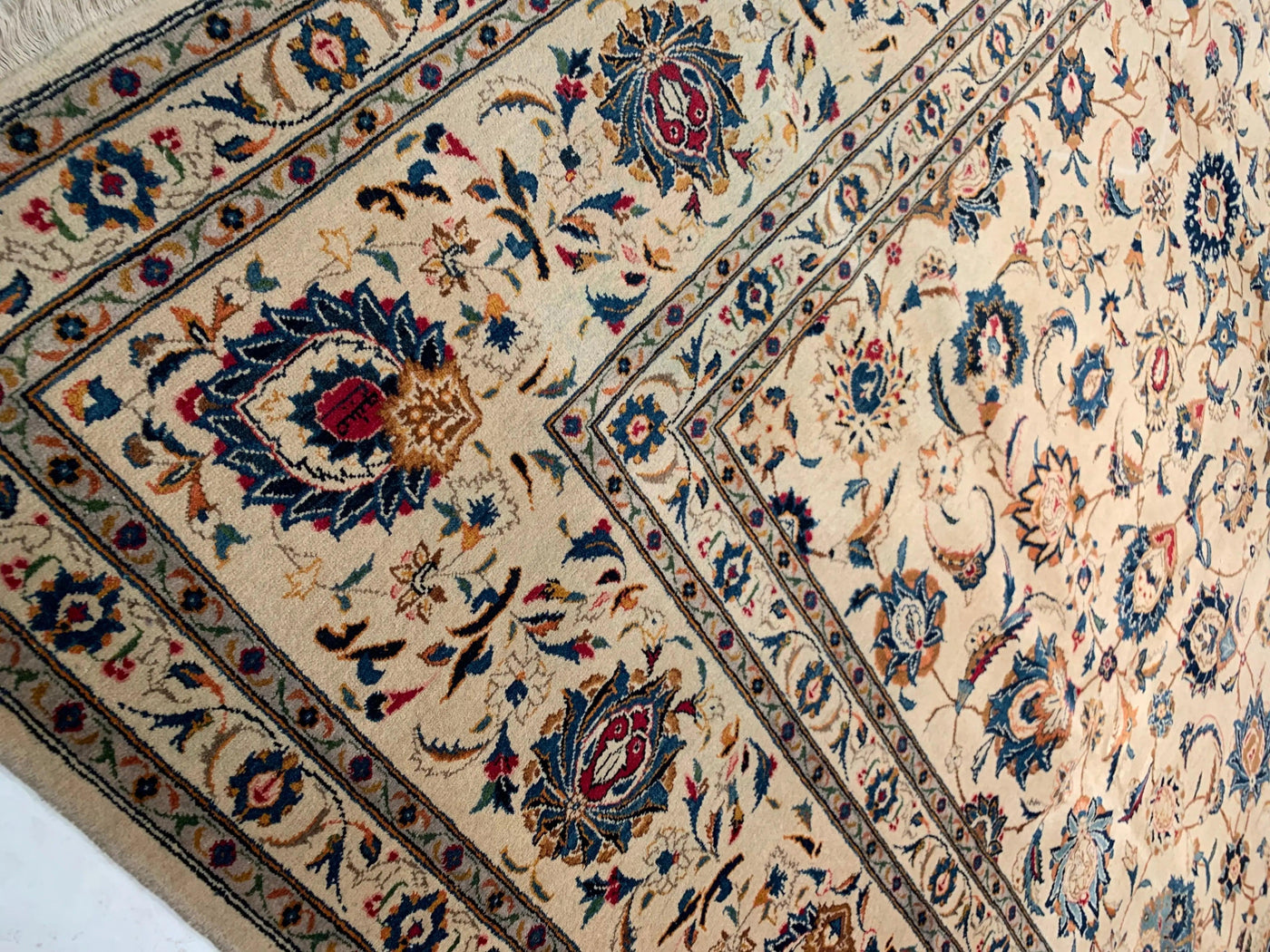 Canvello Hand-Knotted Persian Kashan Rug - 10' X 13'1"