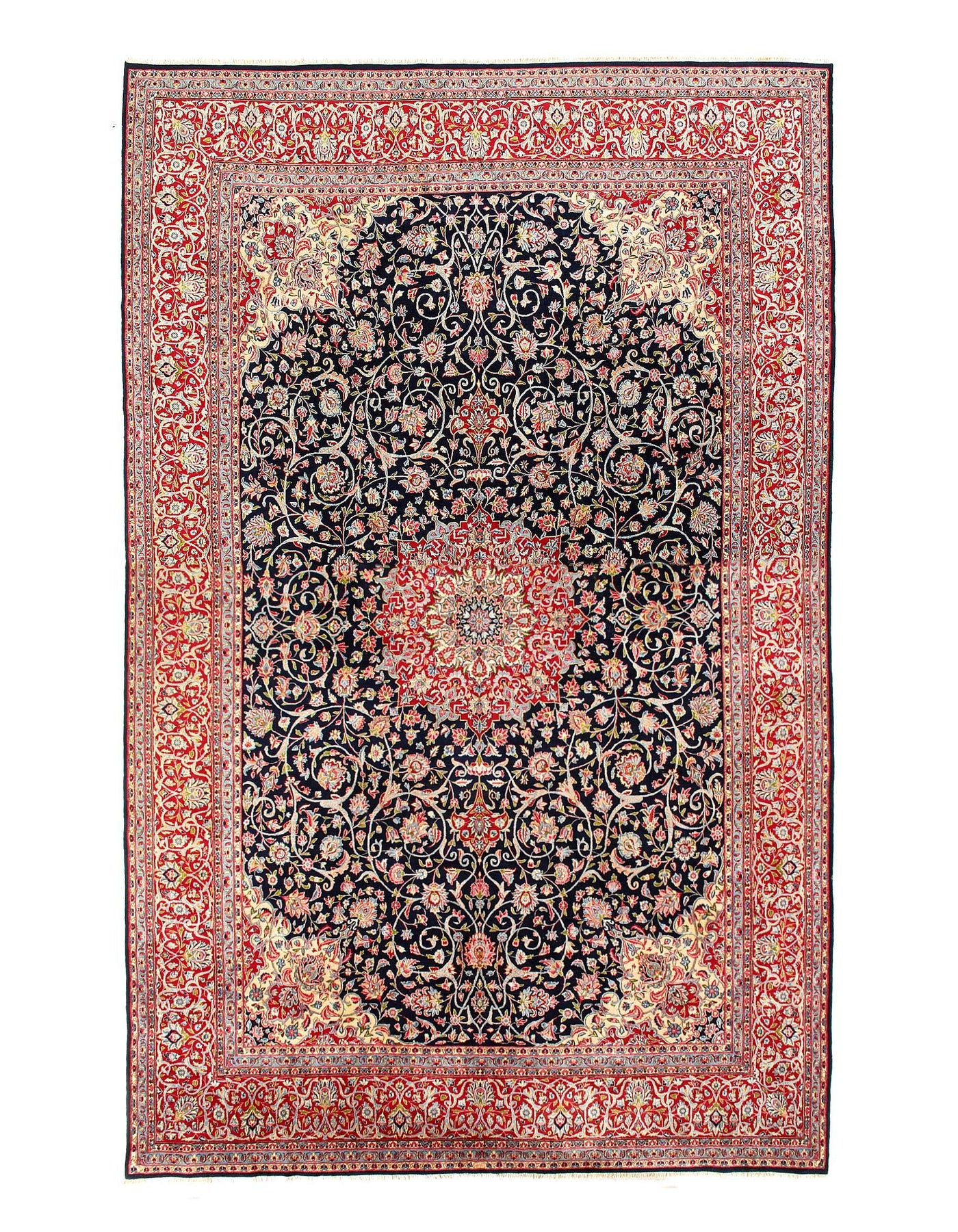 Canvello Hand Knotted Persian Kerman Rug - 11'5'' X 17'2''