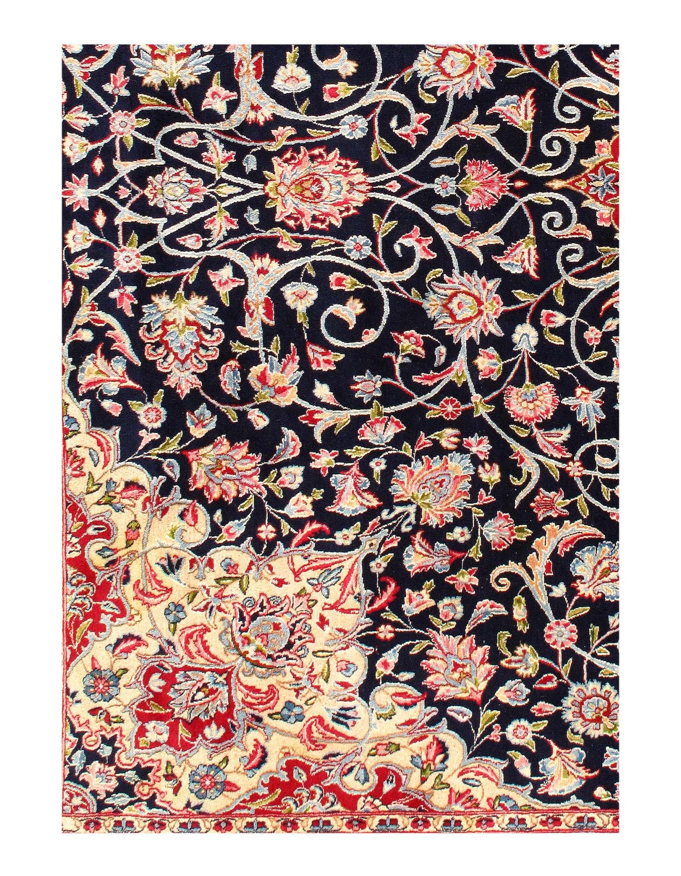 Canvello Hand Knotted Persian Kerman Rug - 11'5'' X 17'2''