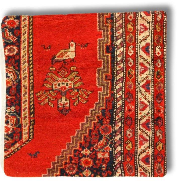 Canvello Hand Knotted Vintage Farahan Rug Pillow - 20"X20" - Canvello