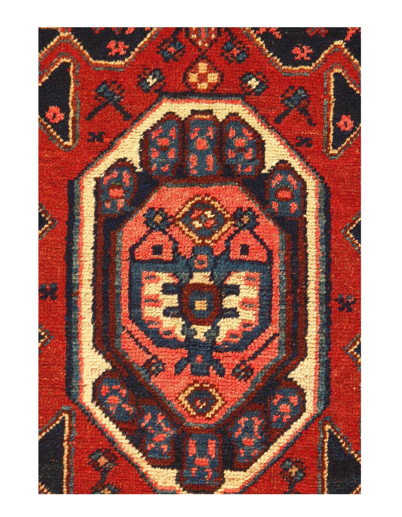 Canvello Hand-Knotted Vintage Kurdish Rug - 3'11'' X 6'