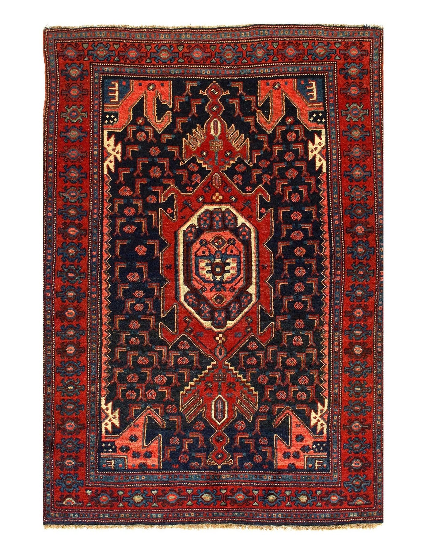 Canvello Hand - Knotted Vintage Kurdish Rug - 3'11'' X 6' - Canvello